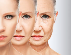 lifting facial ou cirurgia plástica do rosto envelhecimento